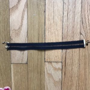 Double black lace choker